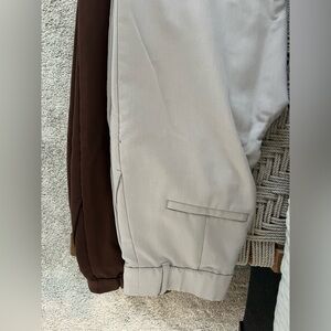 Abercrombie & Fitch Gray and Brown Women's Trousers